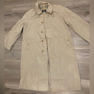 Vintage 90 Burberry's Trench Coat Jacket Nova Check overcoat beige SIZE 48” in L